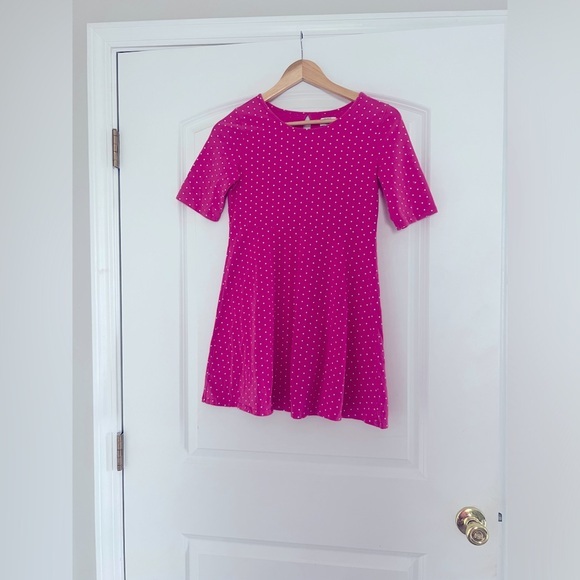 Crown&Ivy Kids Girls Pink and White Polka Dot Dress - Picture 1 of 5